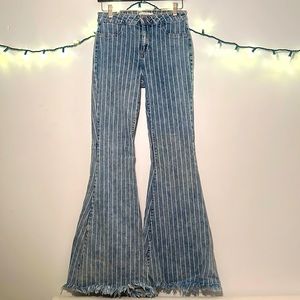 White Striped flared CELLO jeans